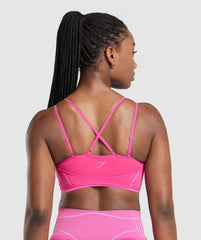 Apex Seamless Strappy Sports Bra - Valley Pink/Sour Pink