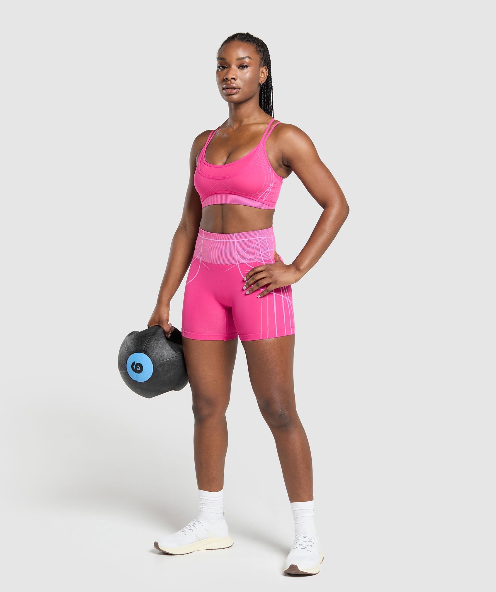 Apex Seamless Strappy Sports Bra - Valley Pink/Sour Pink