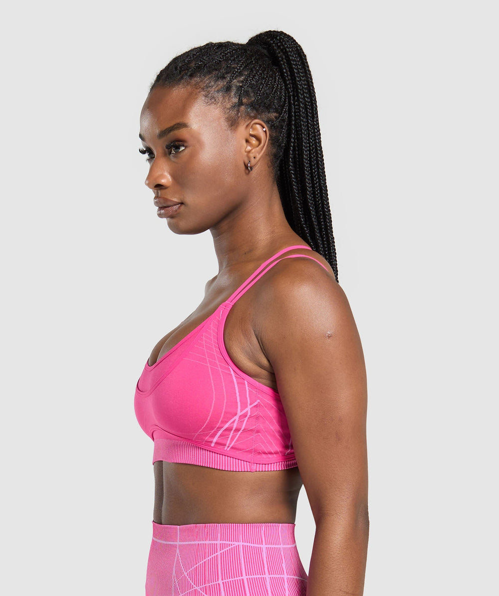 Apex Seamless Strappy Sports Bra - Valley Pink/Sour Pink