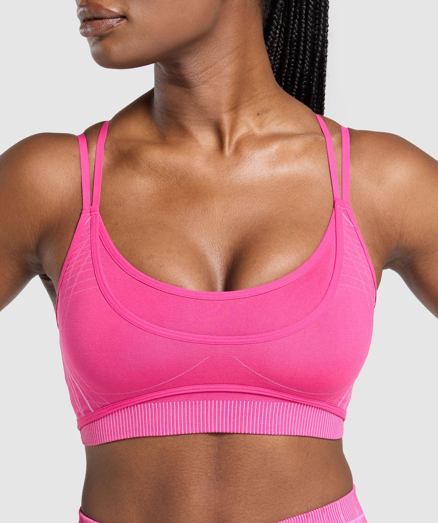 Apex Seamless Strappy Sports Bra - Valley Pink/Sour Pink