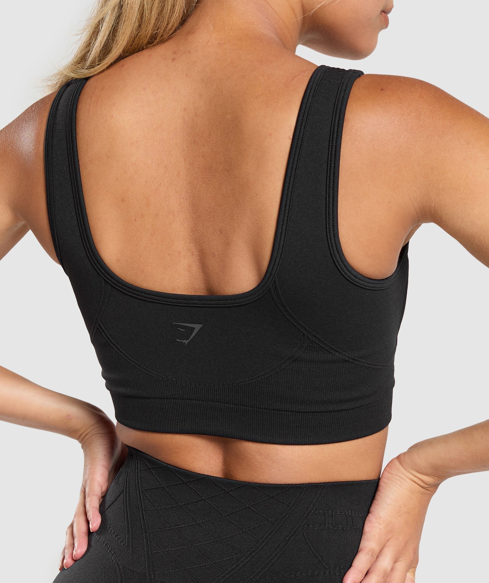 Corset Seamless Sports Bra - Black