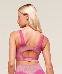 Diffuse Seamless Sports Bra - Winning Pink/Refresh Yellow