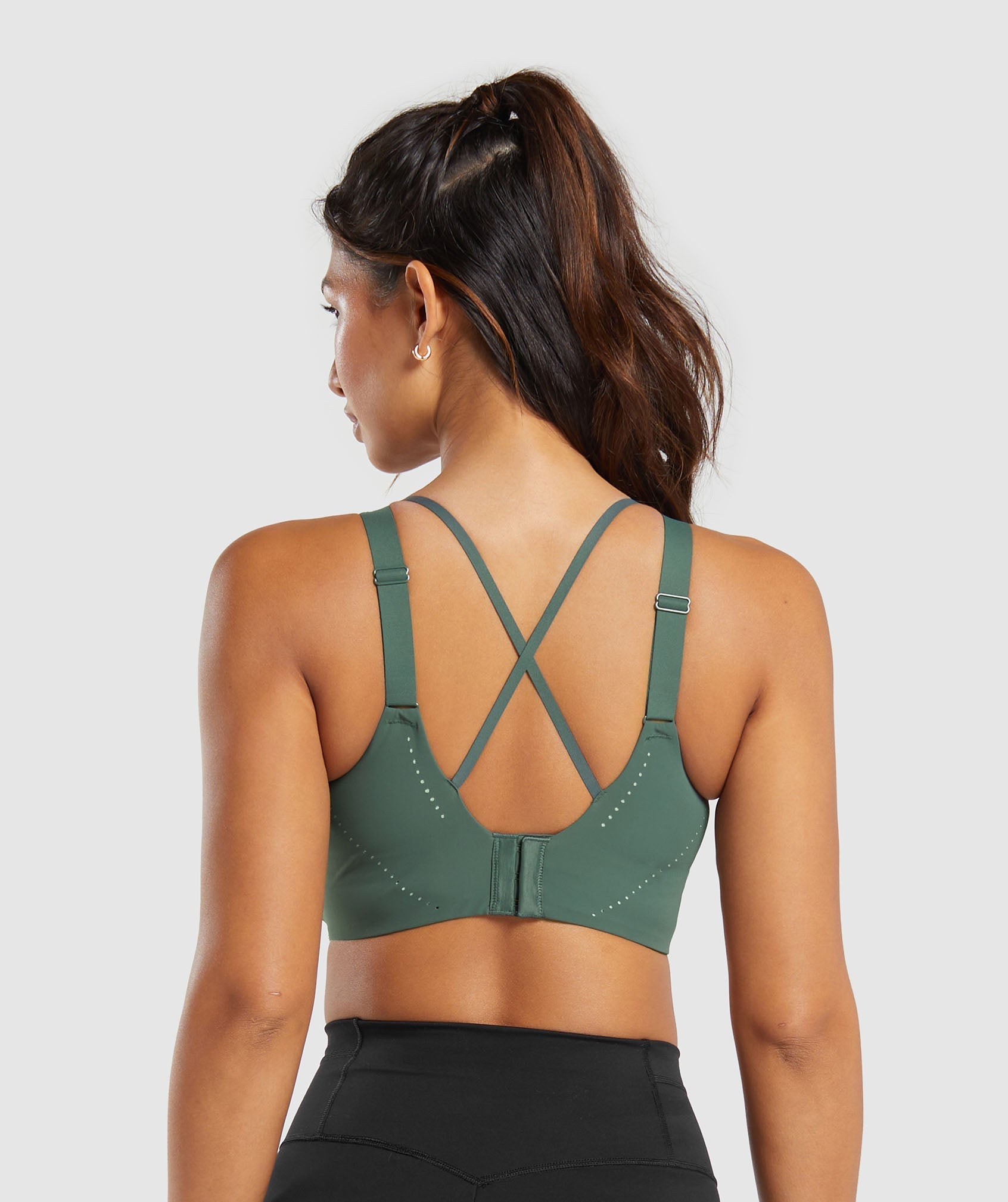 Longline Crossback Sports Bra - Slate Teal