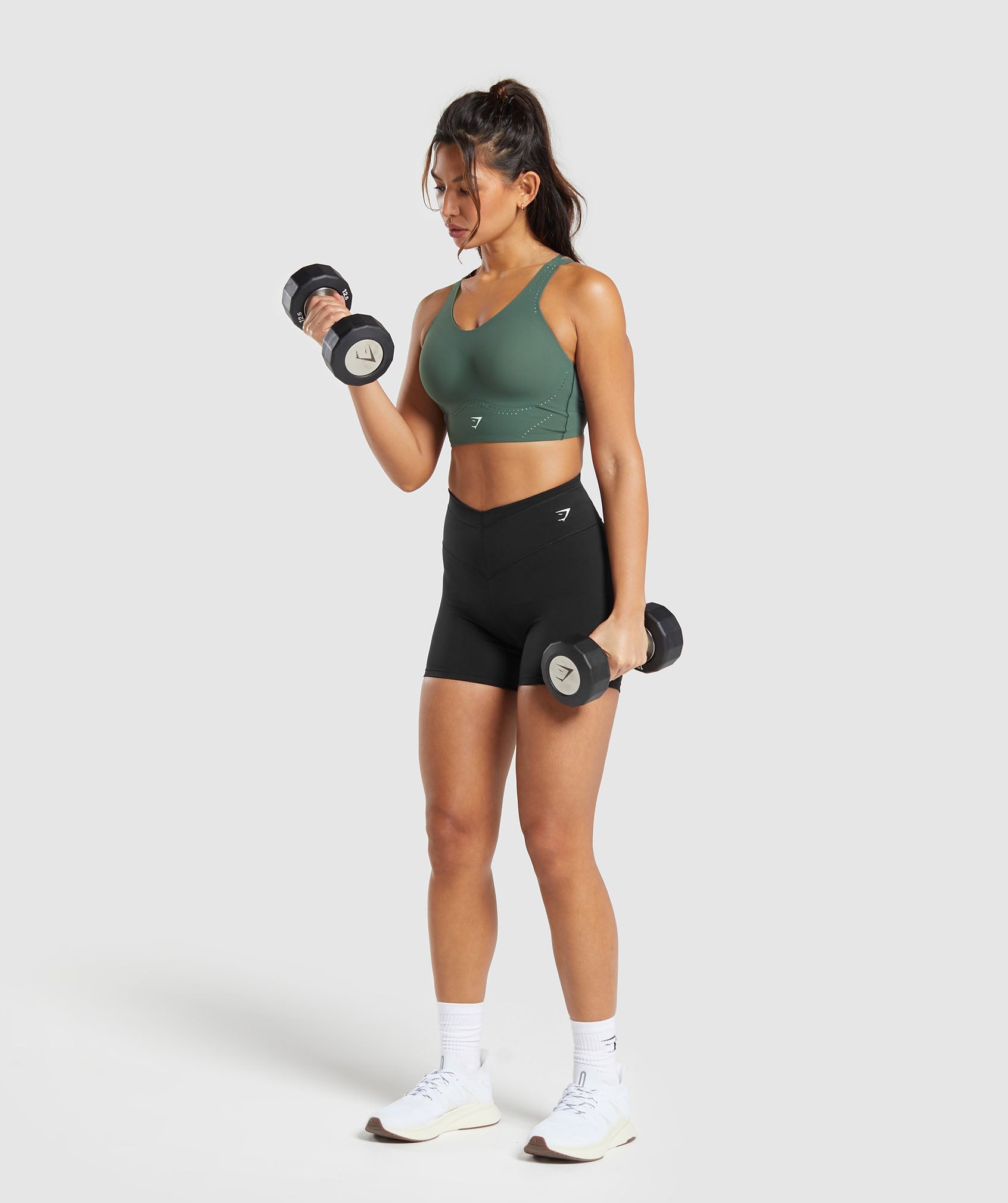 Longline Crossback Sports Bra - Slate Teal