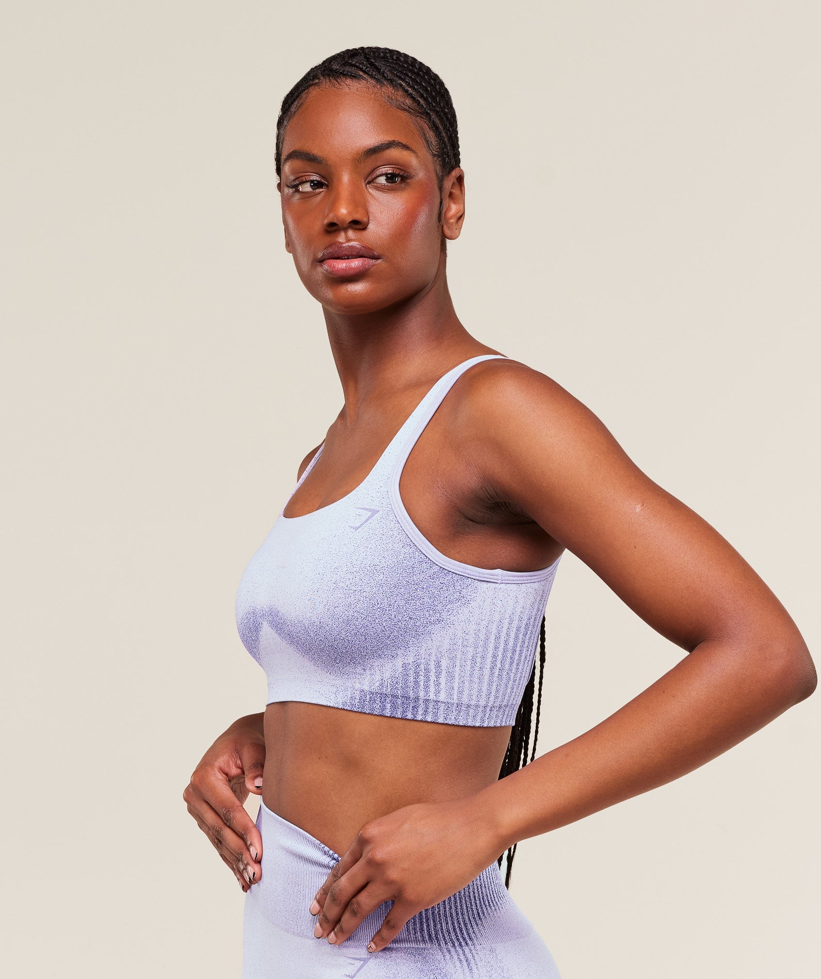 Diffuse Seamless Sports Bra - Fresh Lilac/Cobalt Purple