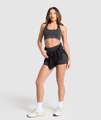 Adapt Camo Racer Back Sports Bra - Asphalt Grey/Black