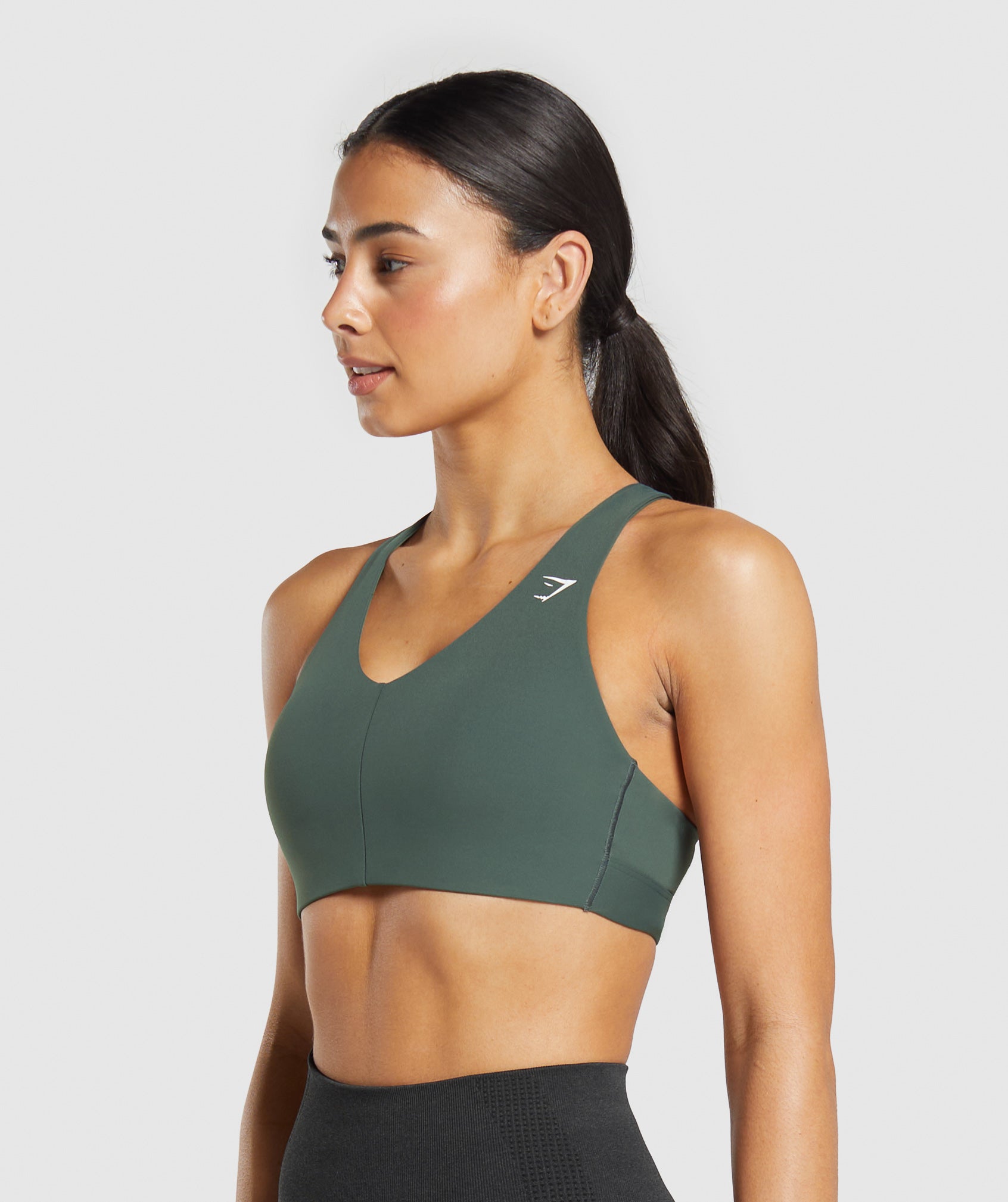 Strappy Back Medium Support Sports Bra - Slate Teal