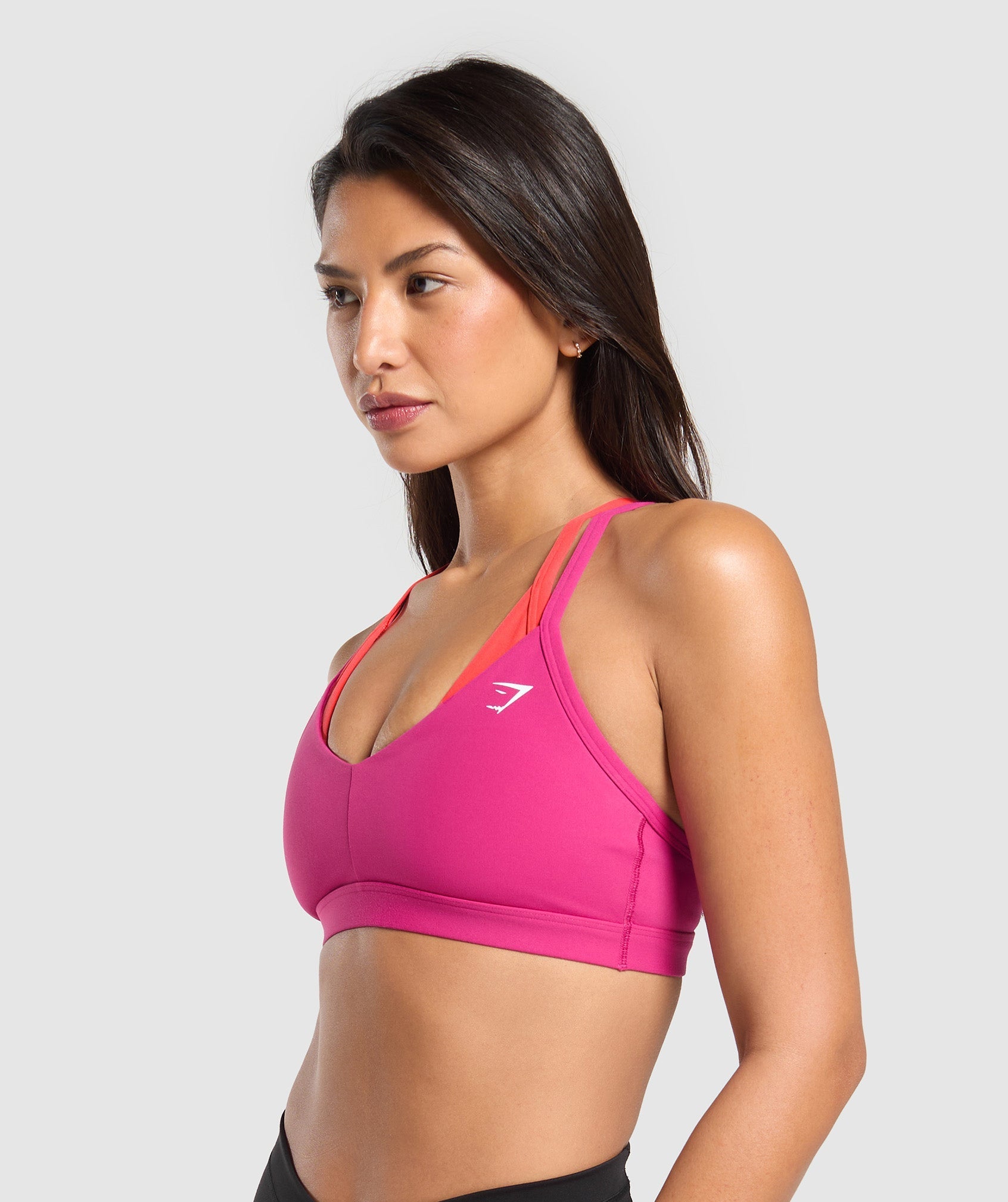 Double Up Sports Bra - Winning Pink/Coral Red