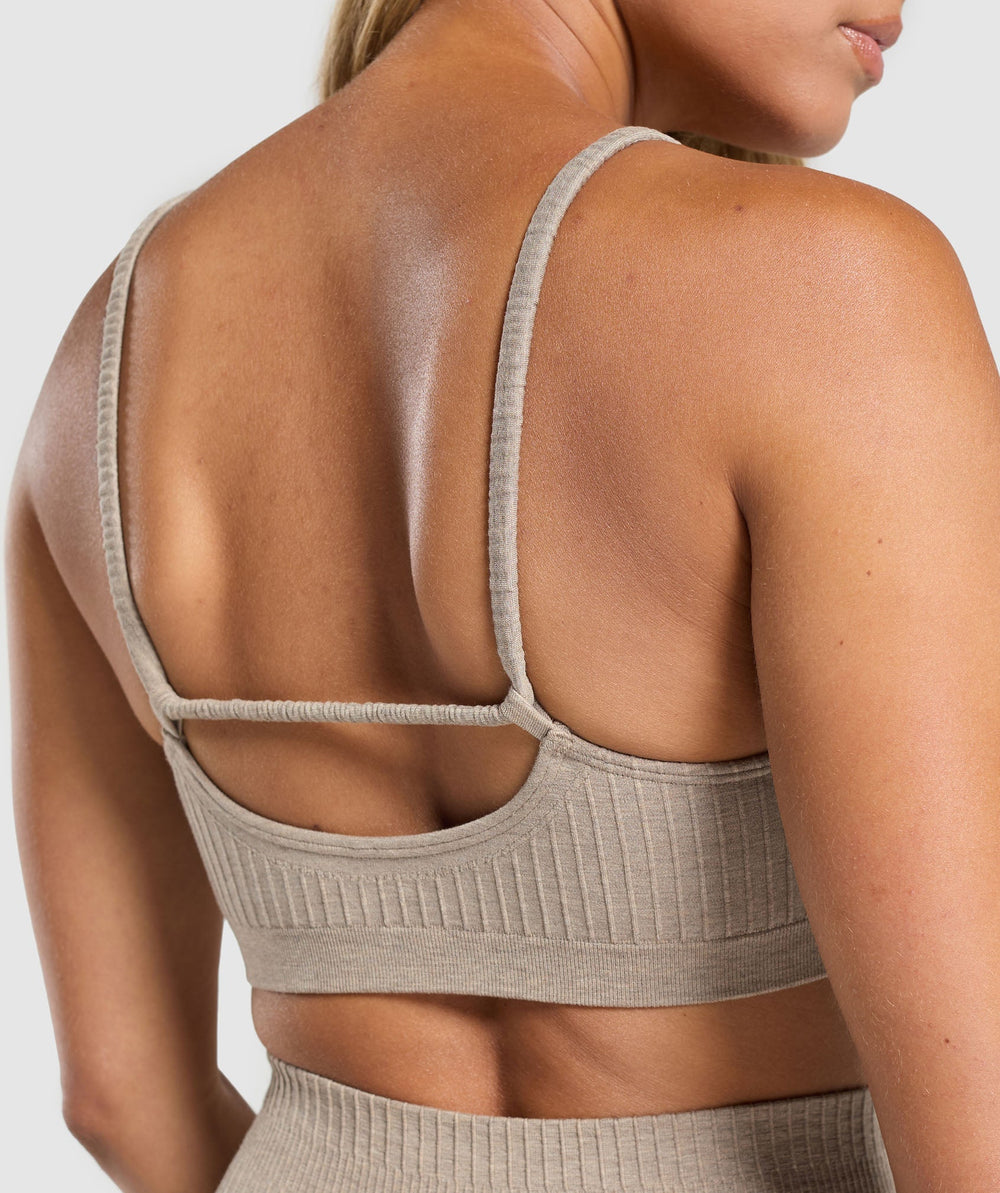 Luxe Seamless Bralette - Pebble Brown Marl