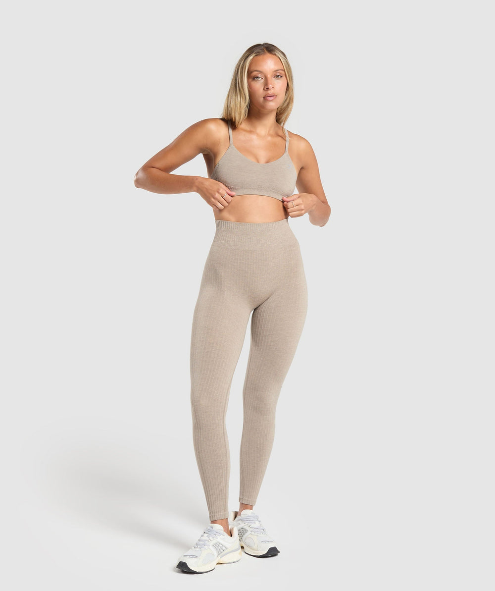 Luxe Seamless Bralette - Pebble Brown Marl