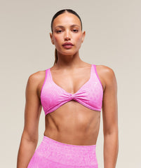 Adapt X Whitney Animal Seamless Twist Front Bra - Sour Pink/Vibrant Pink