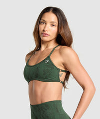 Adapt Camo Cross Back Sports Bra - Trail Green/Classic Green