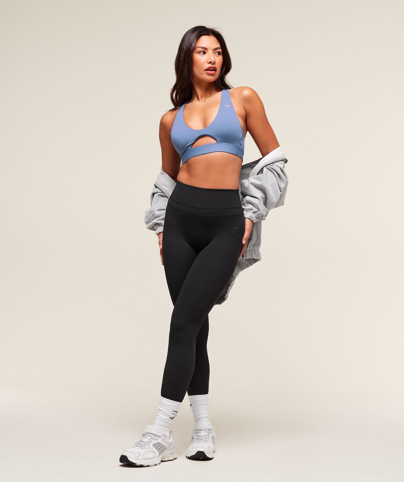 Peek A Boo Sports Bra - Worn Blue