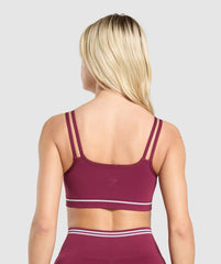 Contrast Seamless Sports Bra - Strong Pink