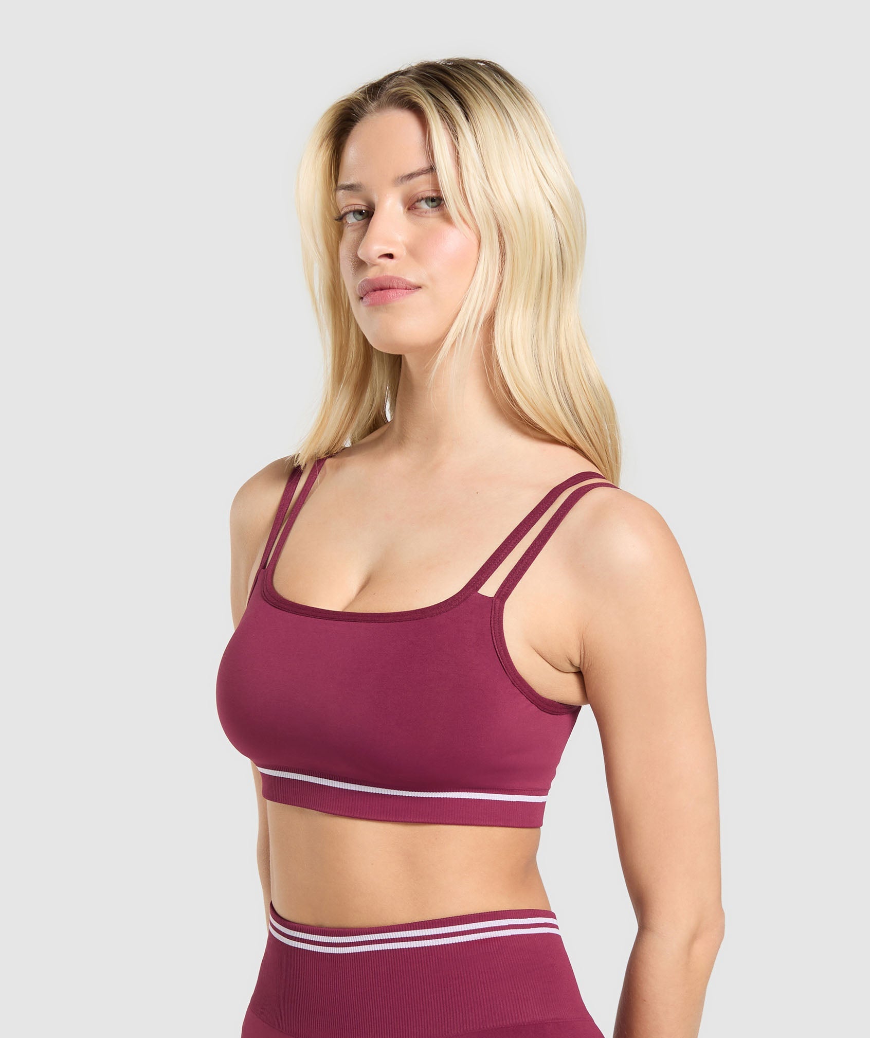 Contrast Seamless Sports Bra - Strong Pink