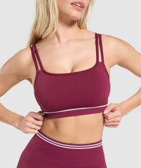 Contrast Seamless Sports Bra - Strong Pink