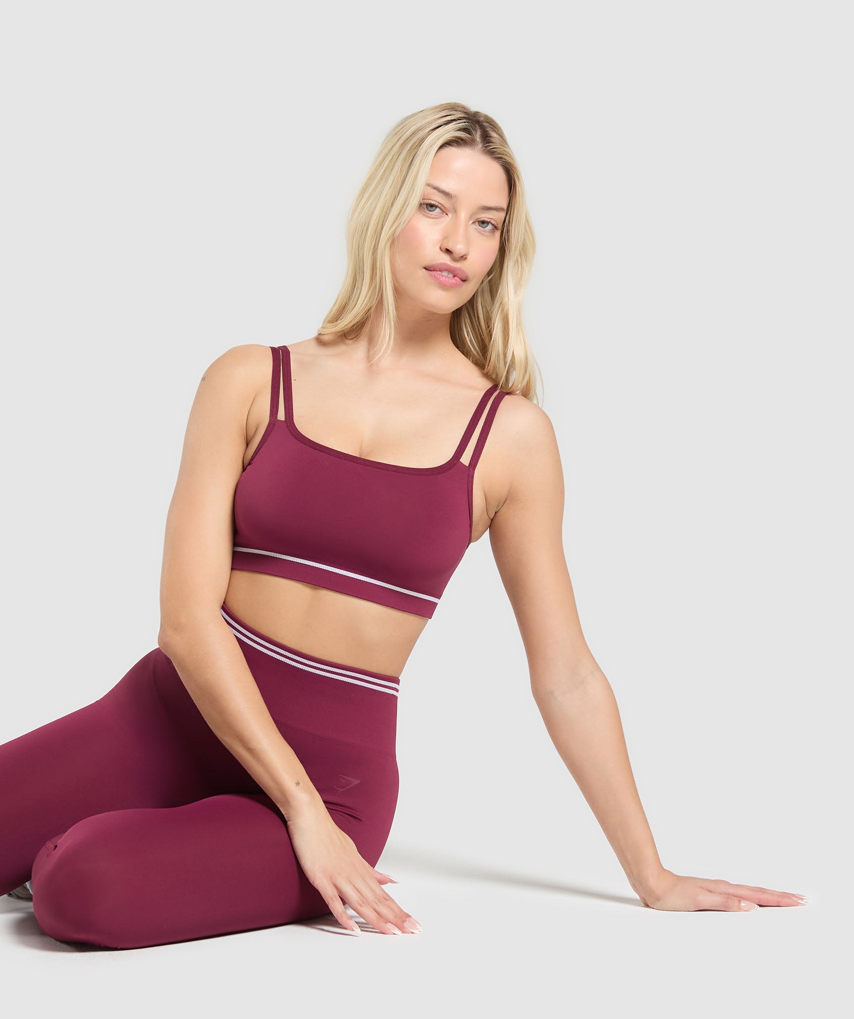 Contrast Seamless Sports Bra - Strong Pink