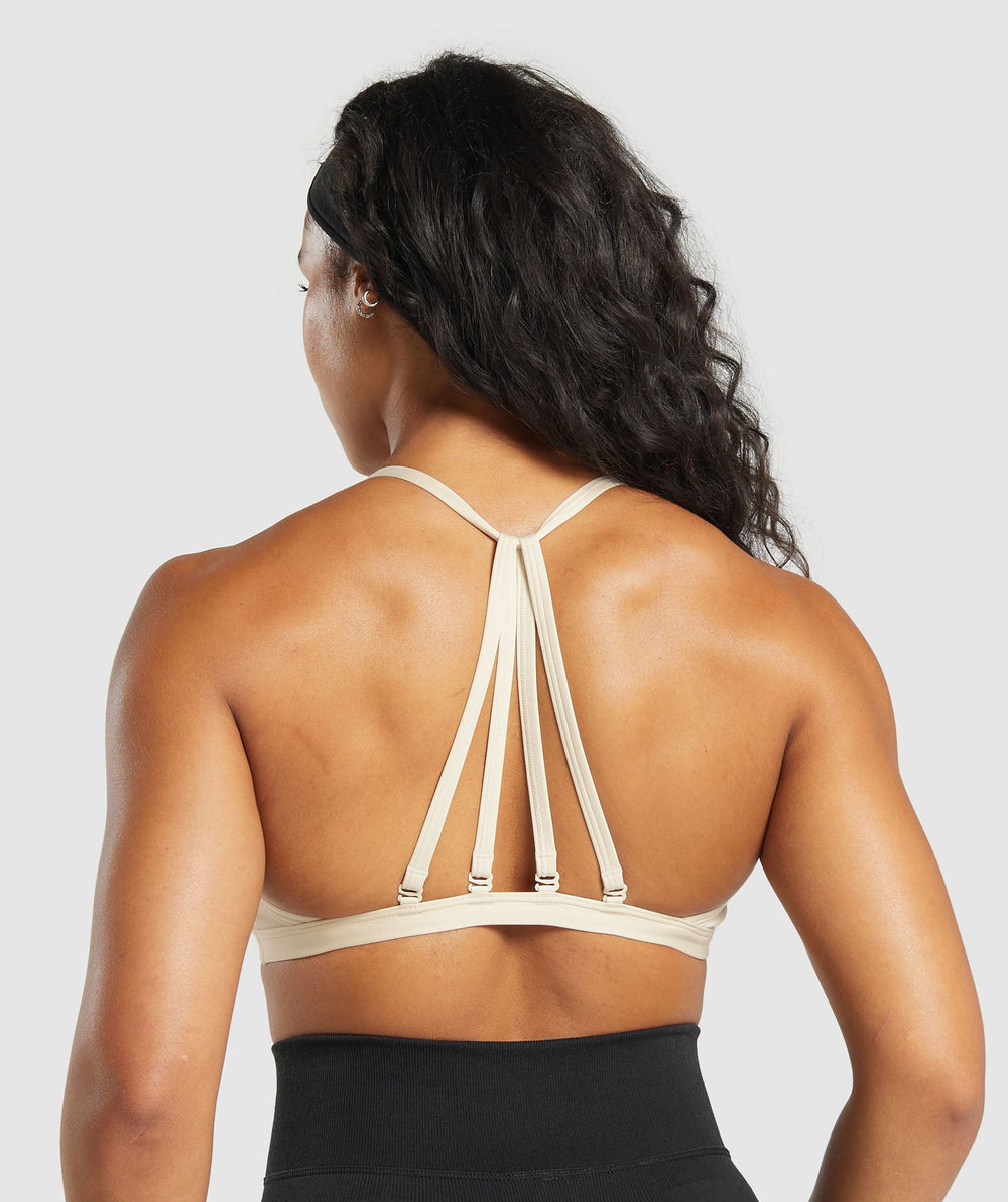 Minimal Sports Bra - Ecru White