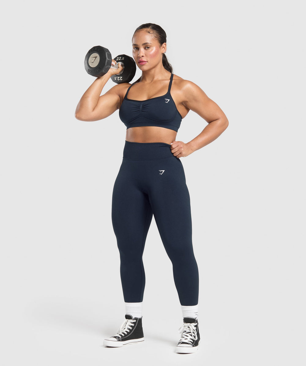 Lift Seamless Sports Bra - Midnight Blue/Black Marl