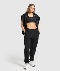 Campus Classics Graphic Sports Bra - Black