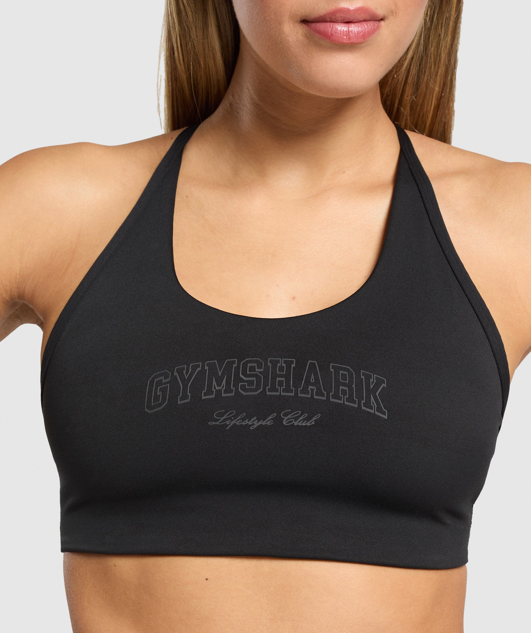 Campus Classics Graphic Sports Bra - Black