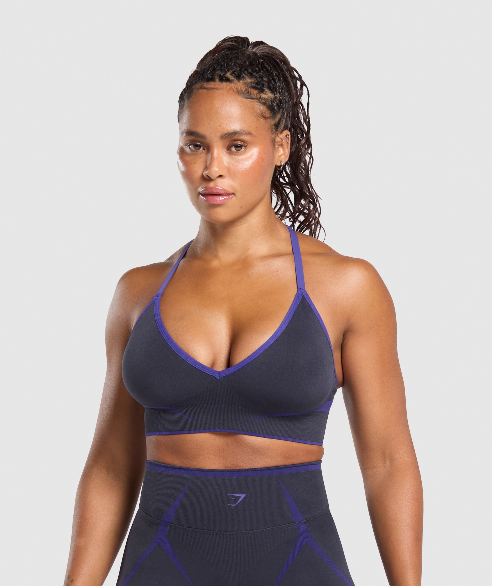Apex Lift  Seamless Sports Bra - Heavy Blue/Cobalt Purple