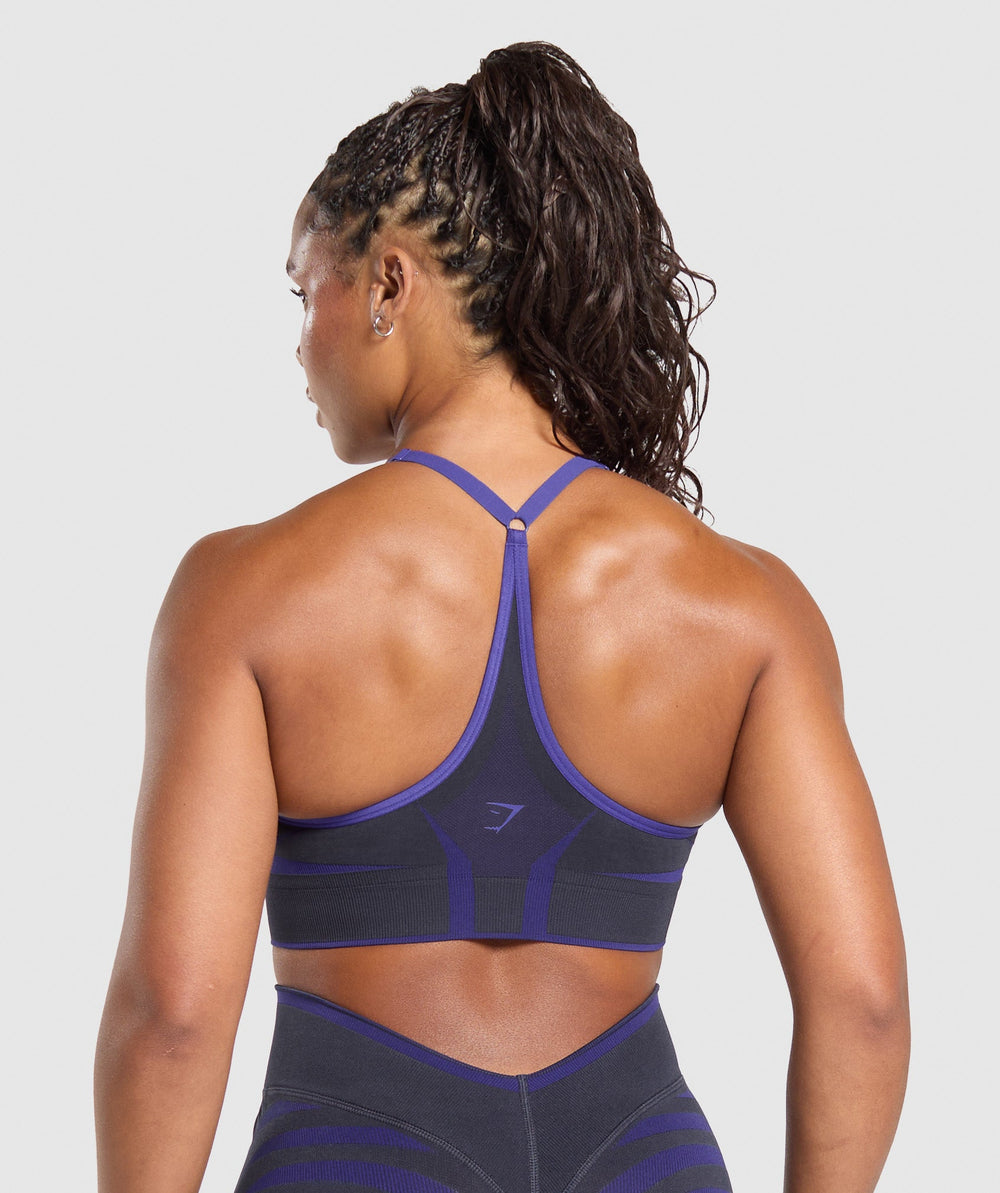 Apex Lift  Seamless Sports Bra - Heavy Blue/Cobalt Purple