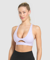 Peek A Boo Sports Bra - Fresh Lilac