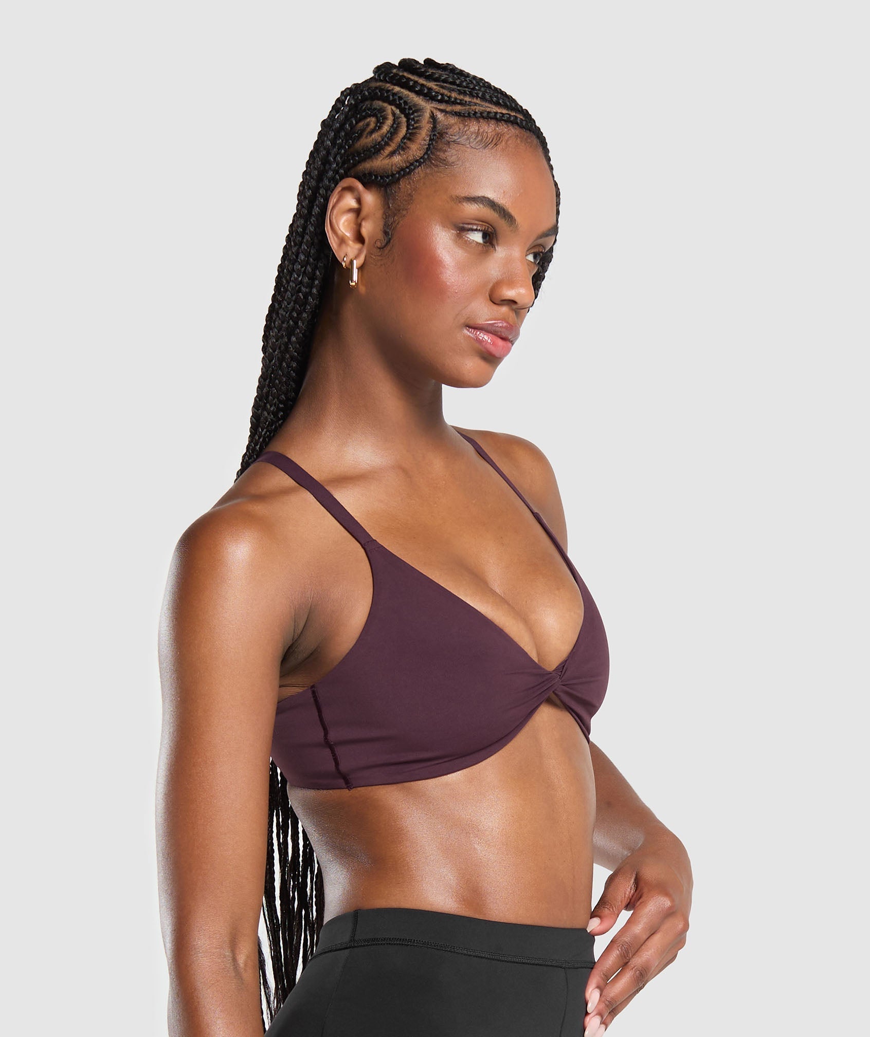 Twist Front Bralette - Depth Purple