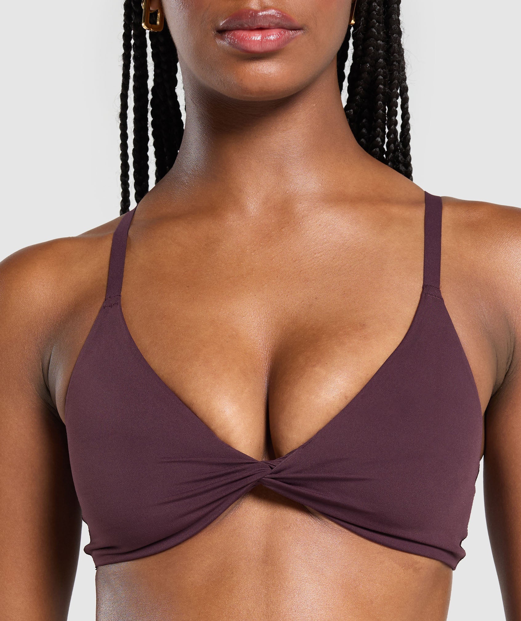 Twist Front Bralette - Depth Purple