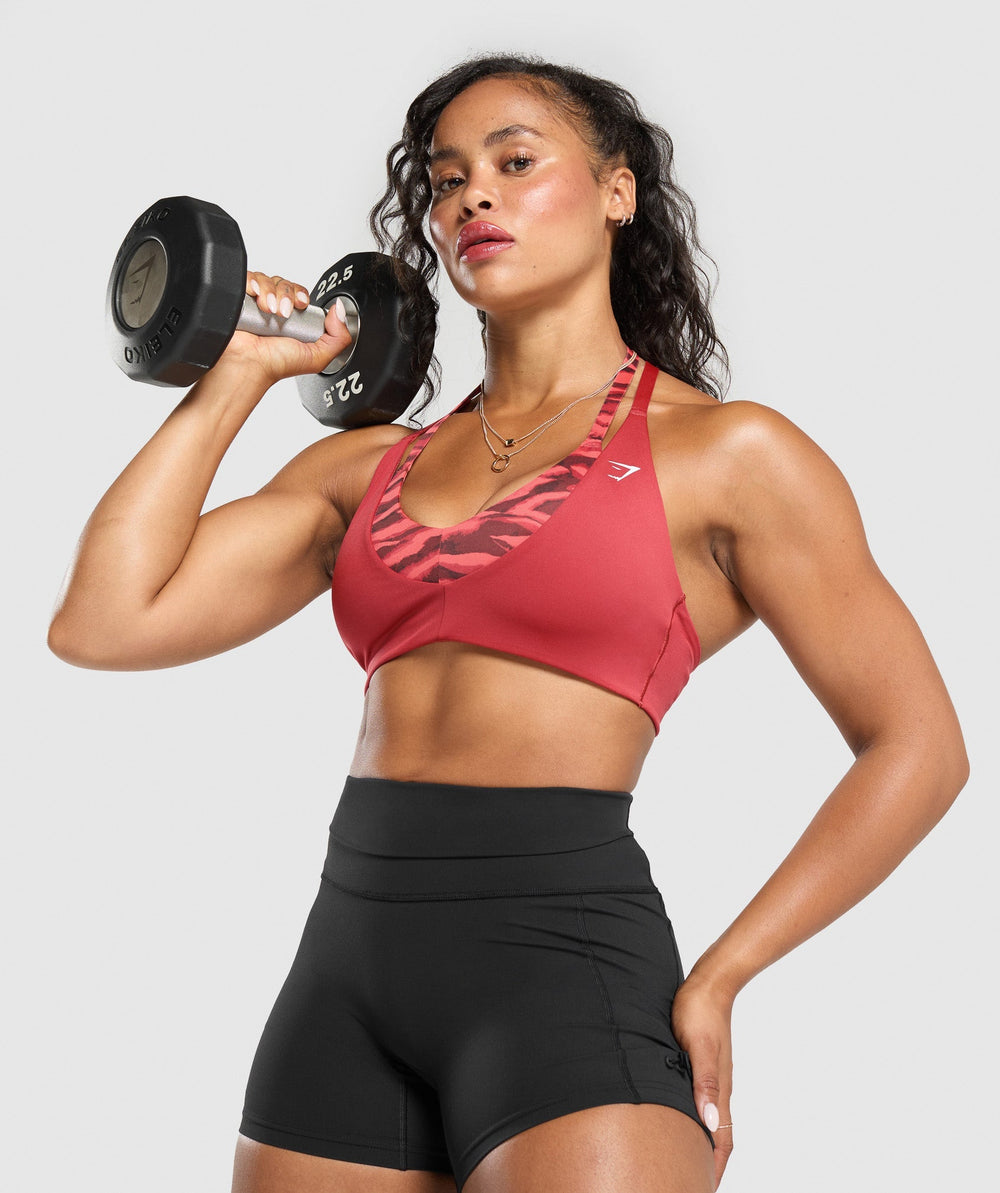 Power x T Back Sports Bra - Varsity Pink