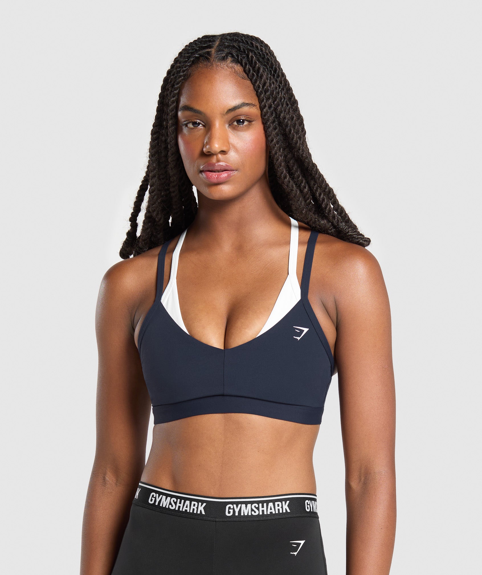 Double Up Sports Bra - Heavy Blue/Soft White