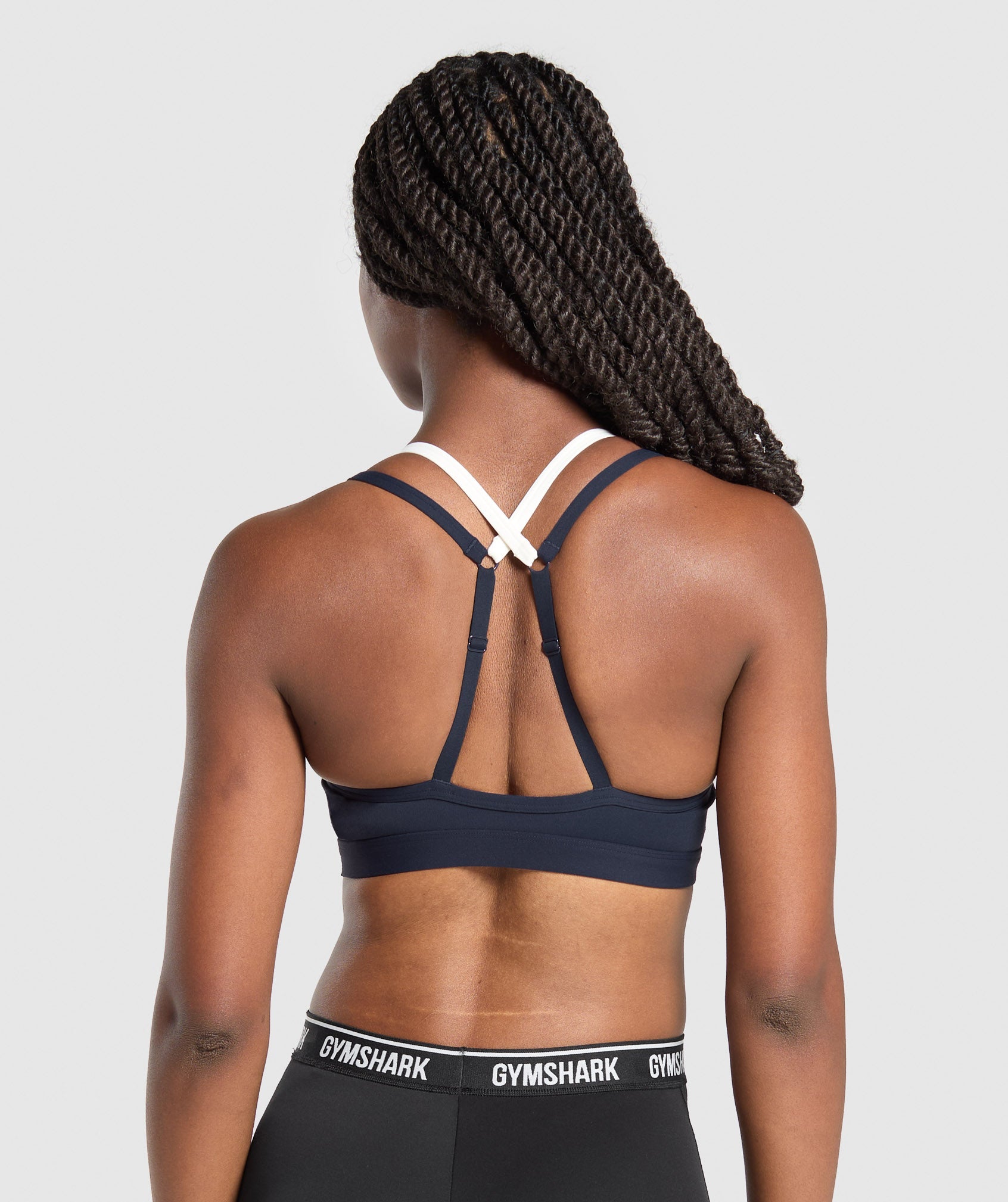 Double Up Sports Bra - Heavy Blue/Soft White