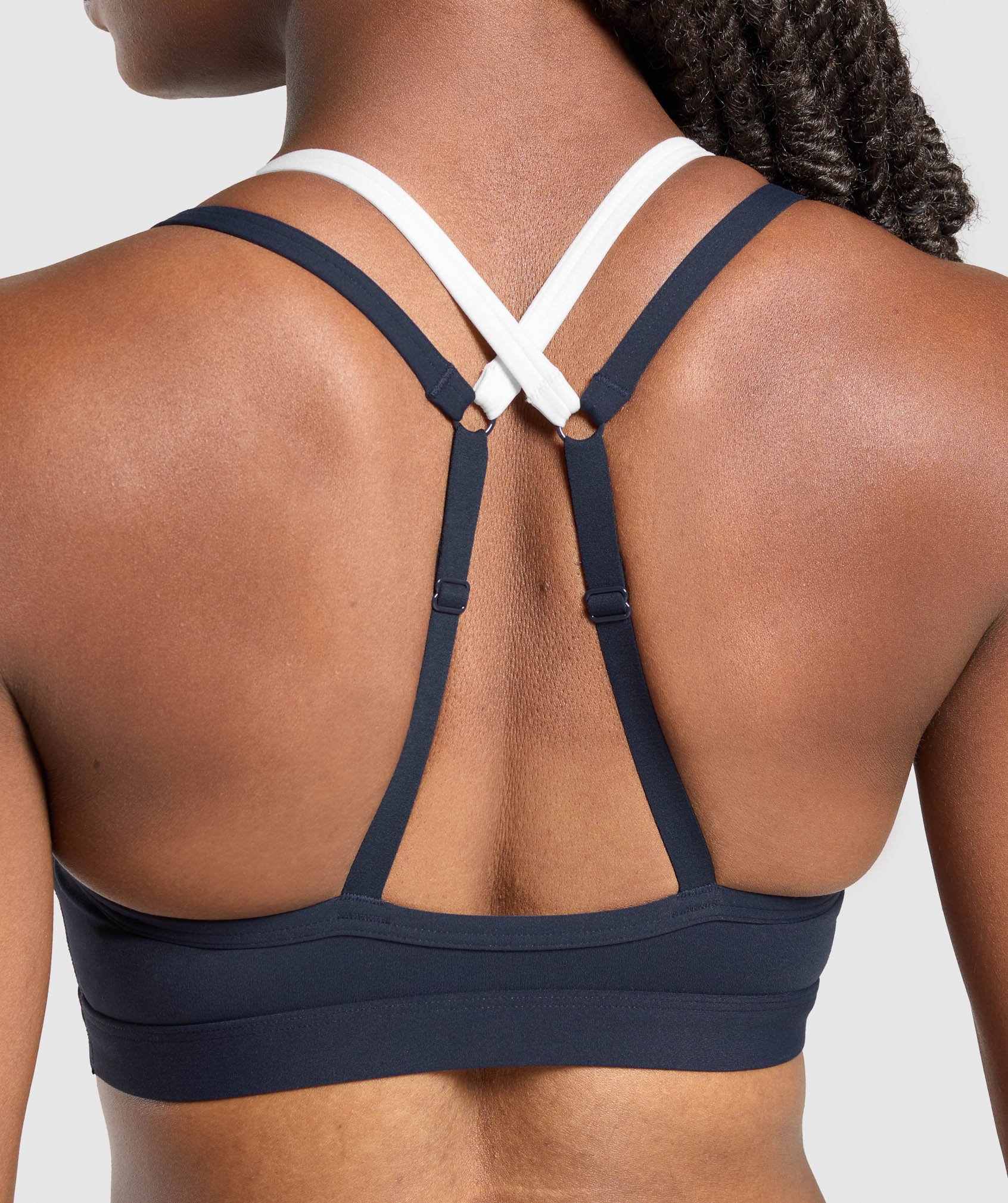 Double Up Sports Bra - Heavy Blue/Soft White