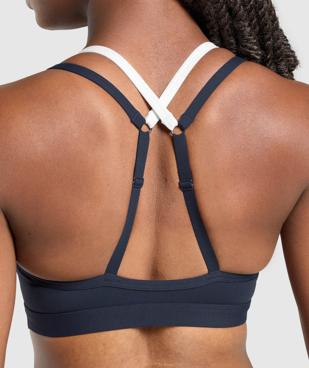 Double Up Sports Bra - Heavy Blue/Soft White