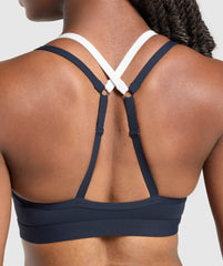 Double Up Sports Bra - Heavy Blue/Soft White