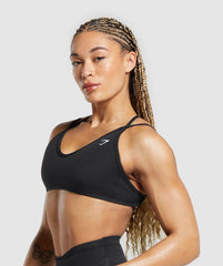 Back Gains Sports Bra - Black