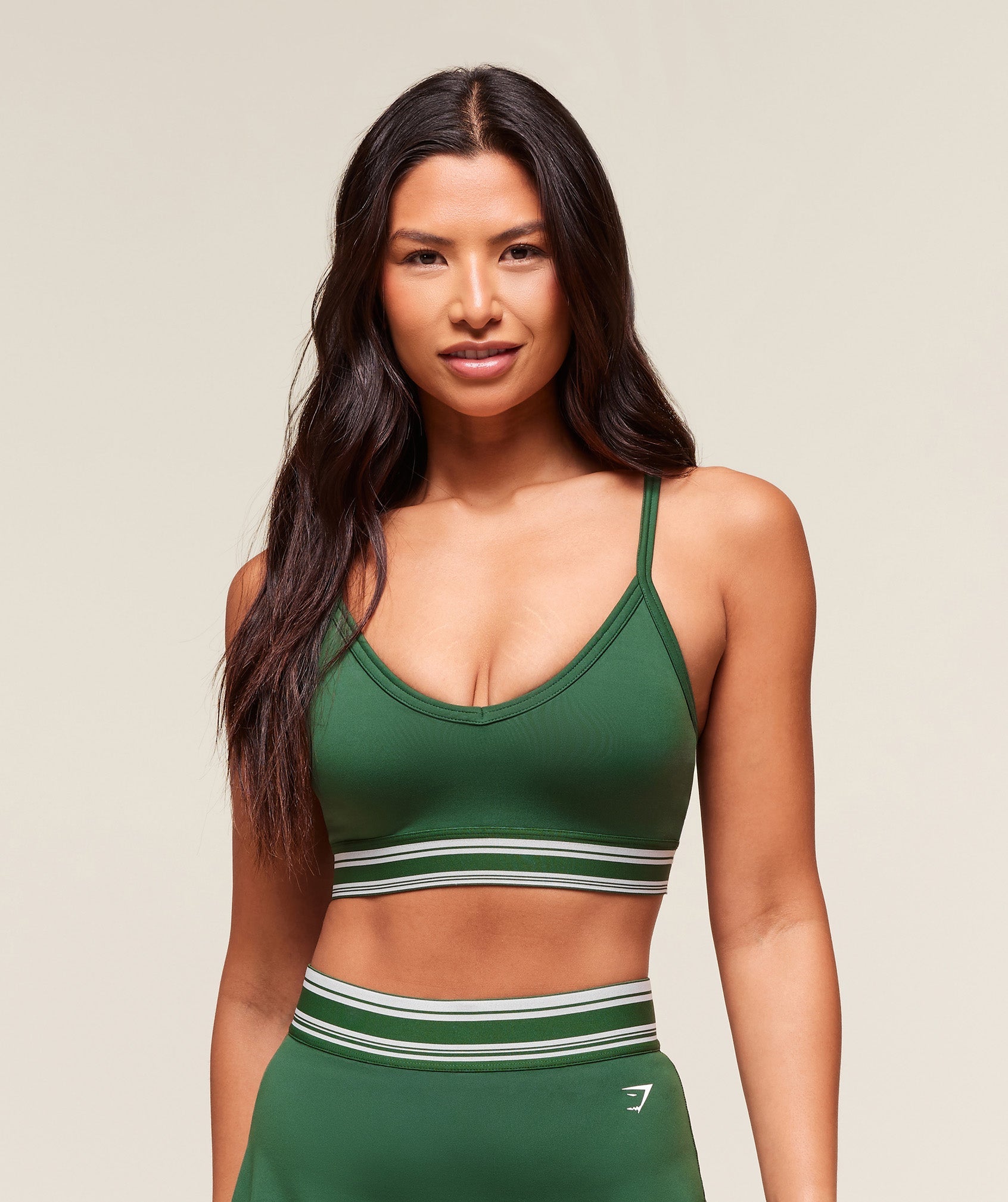 Retro Sports Bra - Classic Green