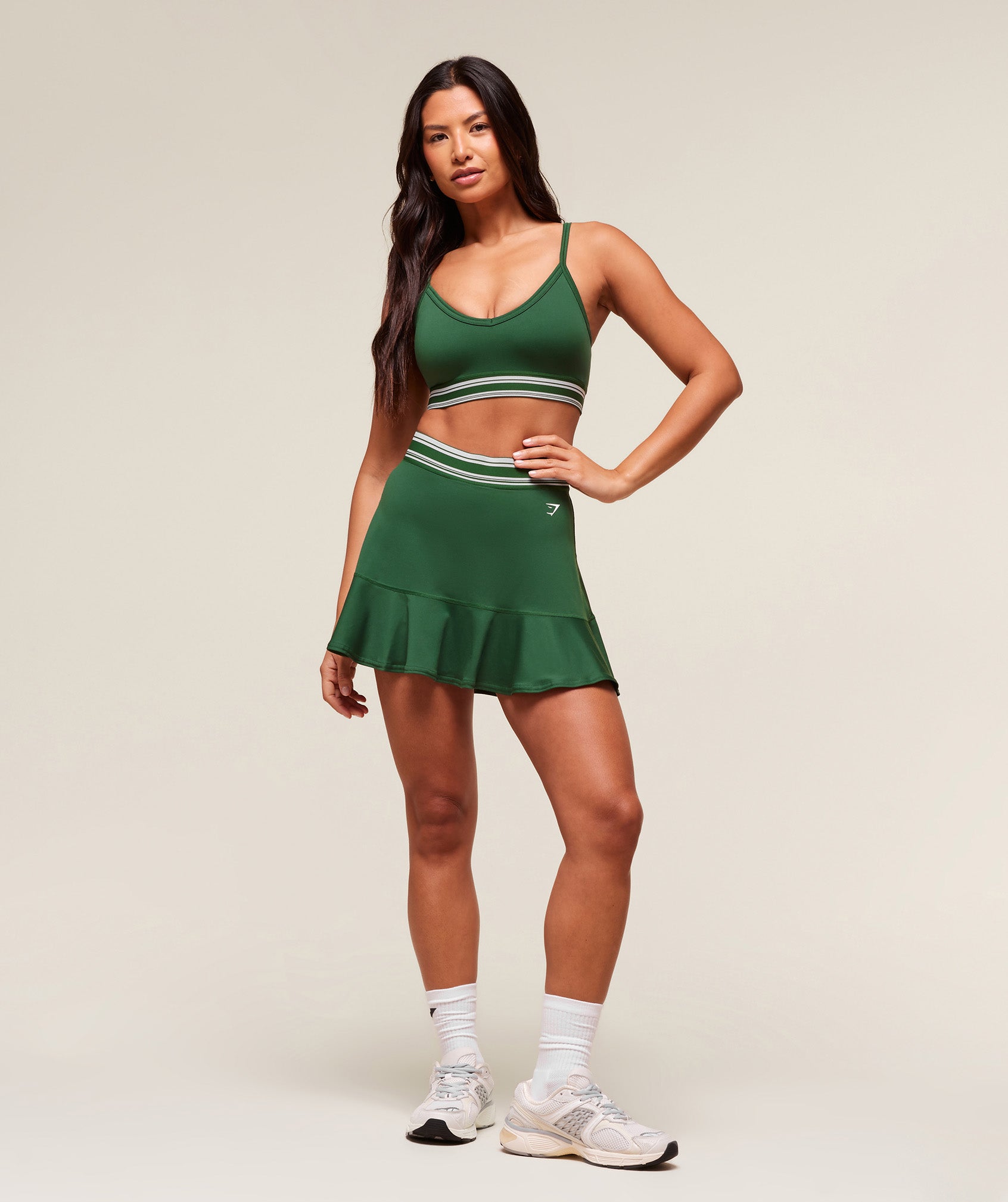 Retro Sports Bra - Classic Green