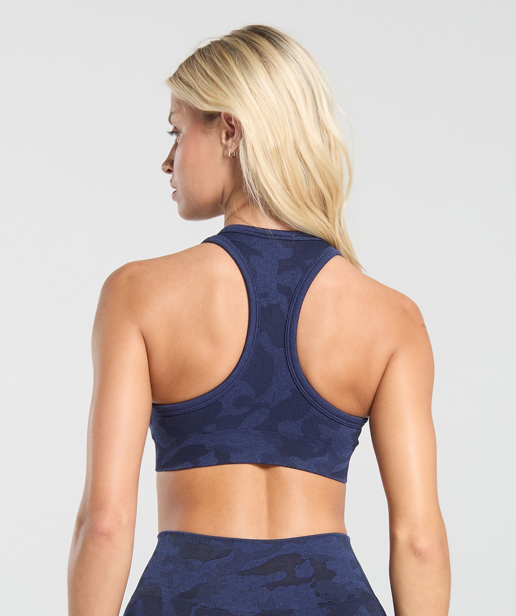 Adapt Camo Sports Bra - Midnight Blue/Ash Blue