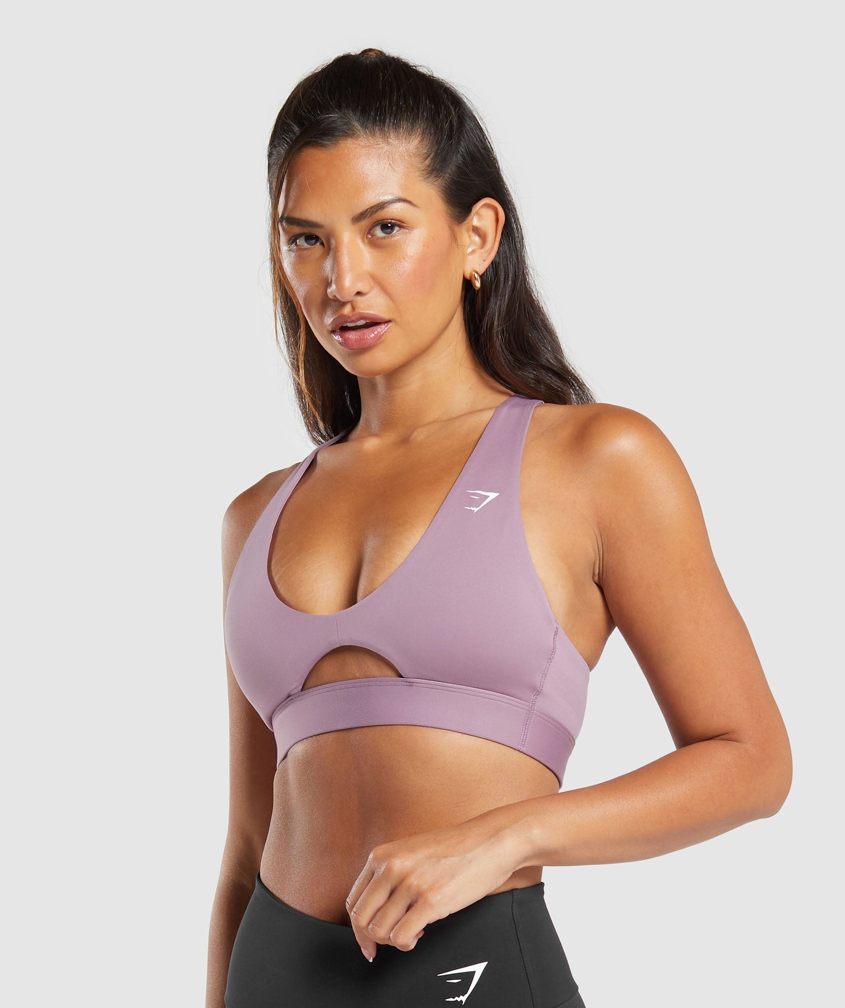 Peek A Boo Sports Bra - Soft Purple