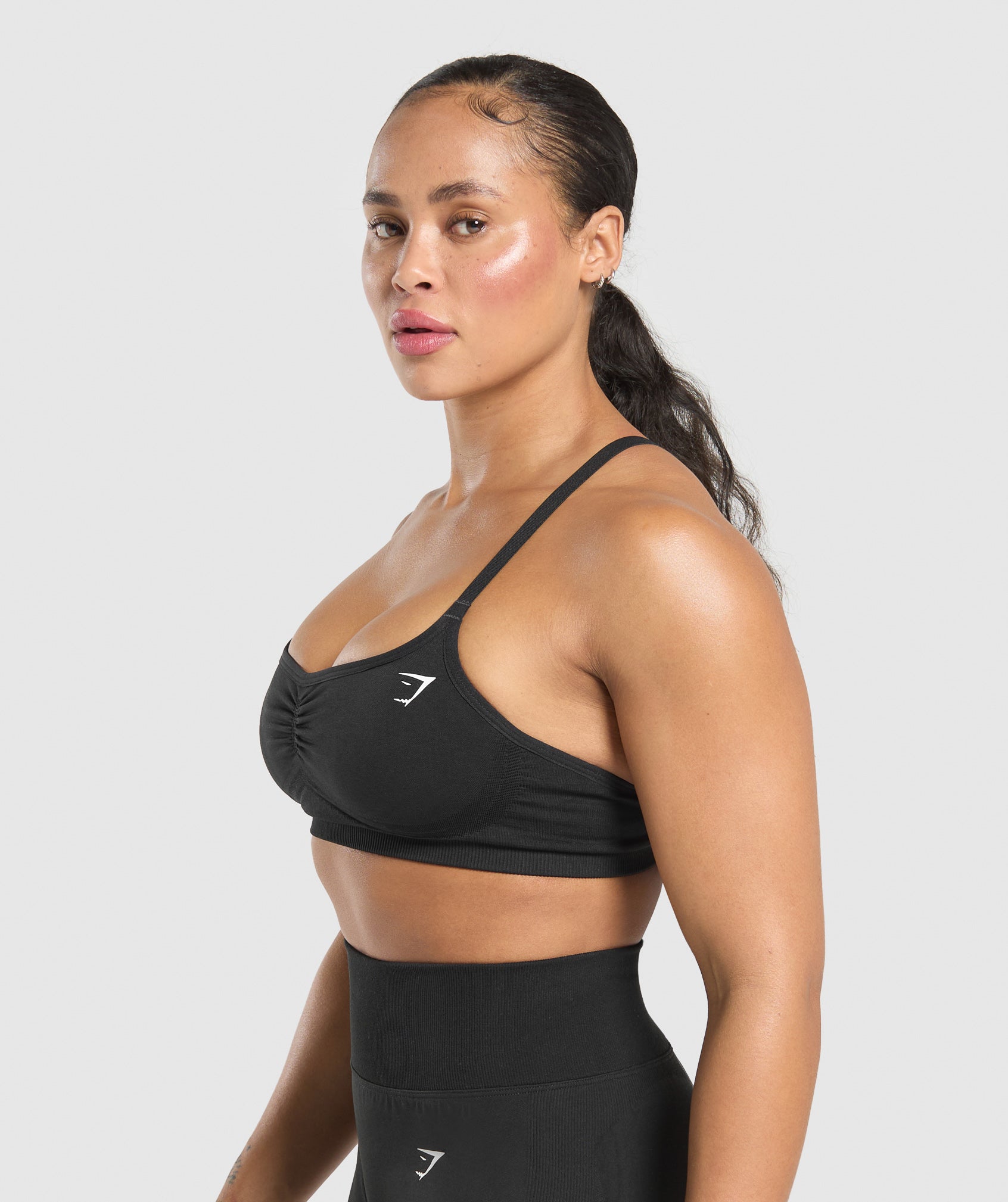 Lift Seamless Sports Bra - Black/Black Marl