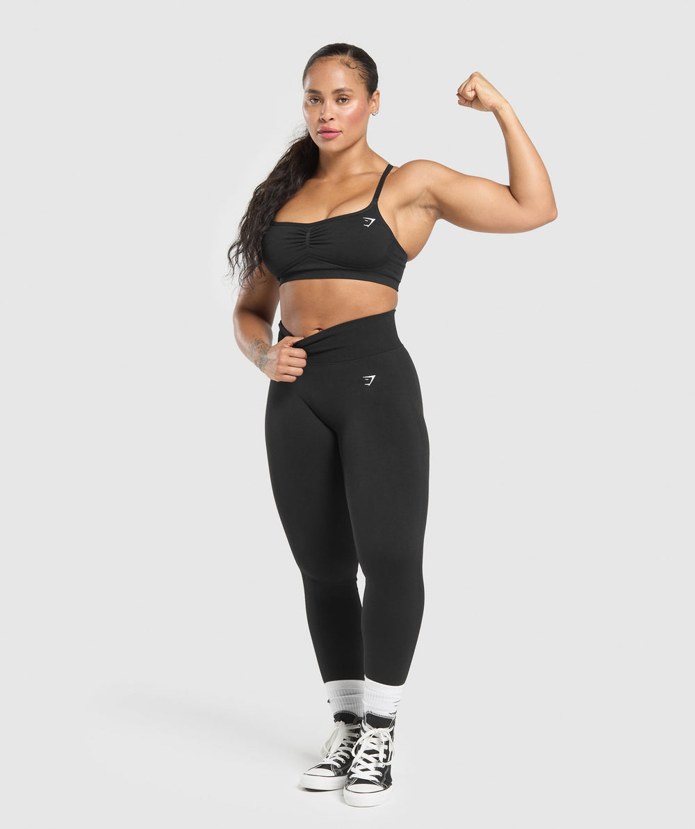 Lift Seamless Sports Bra - Black/Black Marl