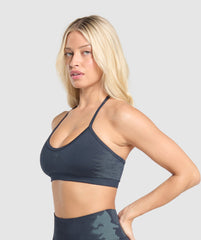 Caged Seamless Bralette - Heavy Blue/Iron Blue
