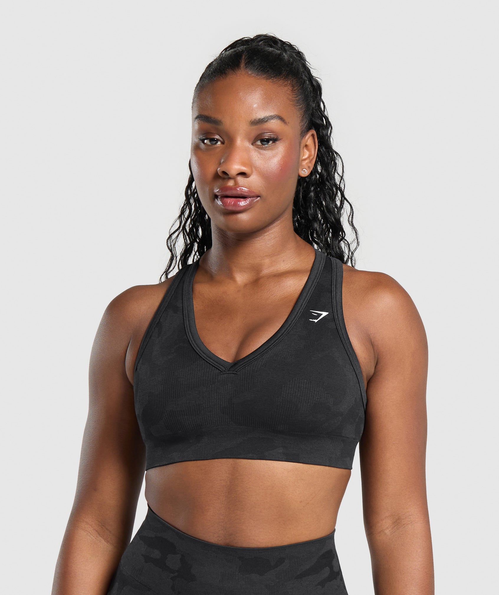 Adapt Camo Sports Bra - Black/Asphalt Grey