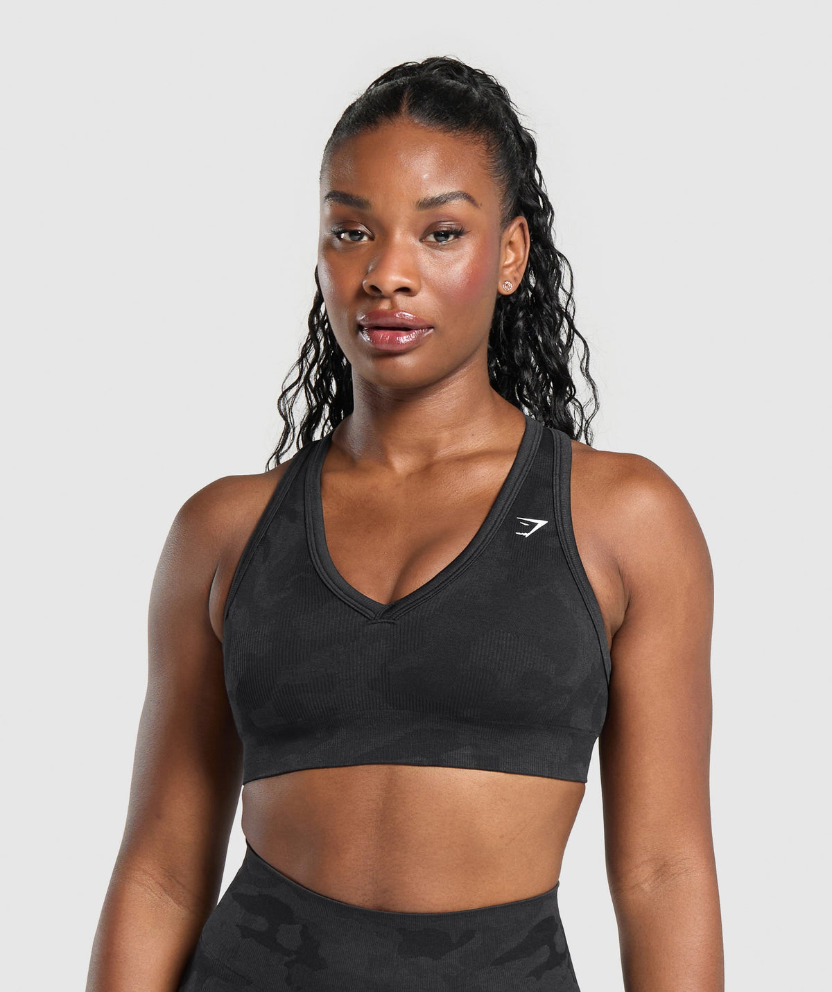 Adapt Camo Sports Bra - Black/Asphalt Grey