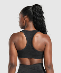 Adapt Camo Sports Bra - Black/Asphalt Grey