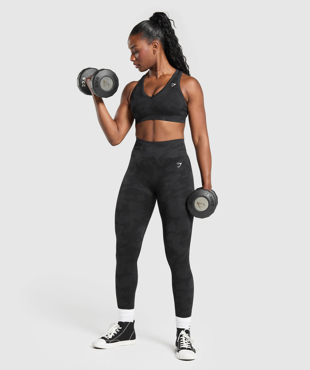Adapt Camo Sports Bra - Black/Asphalt Grey
