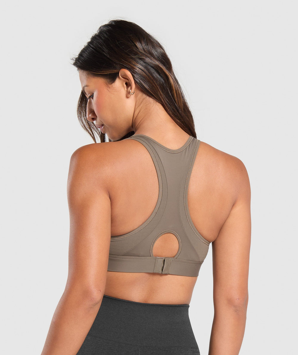 Hybrid Sports Bra - Camo Brown