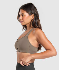 Hybrid Sports Bra - Camo Brown